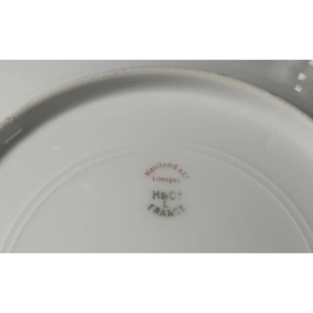 Schleiger 243 Haviland‎ Limoges Fruit Dessert Sauce Bowl Roses Rare Discontinued